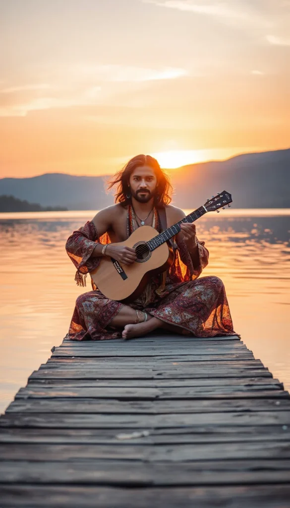 Bohemian sunset wanderer