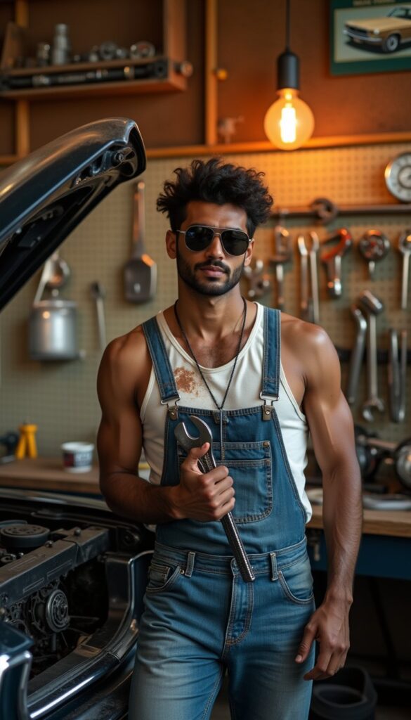 Classic garage mechanic