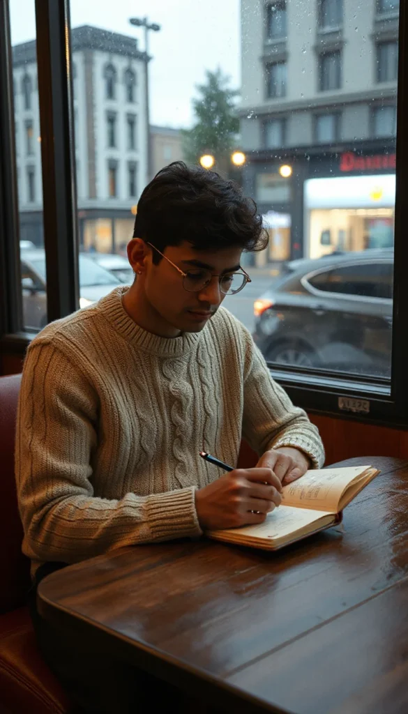 Vintage coffee shop artist