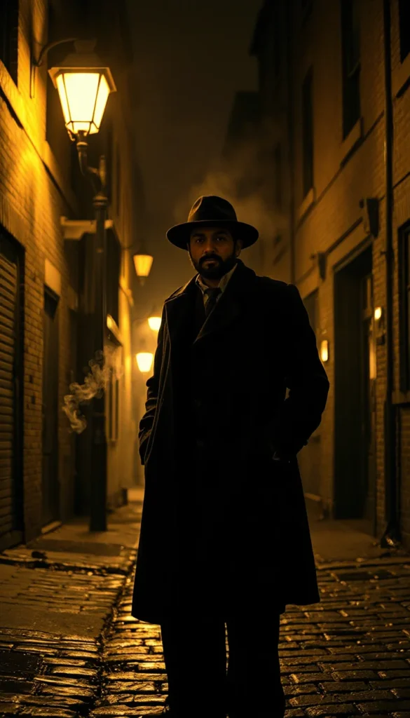 Vintage film noir detective